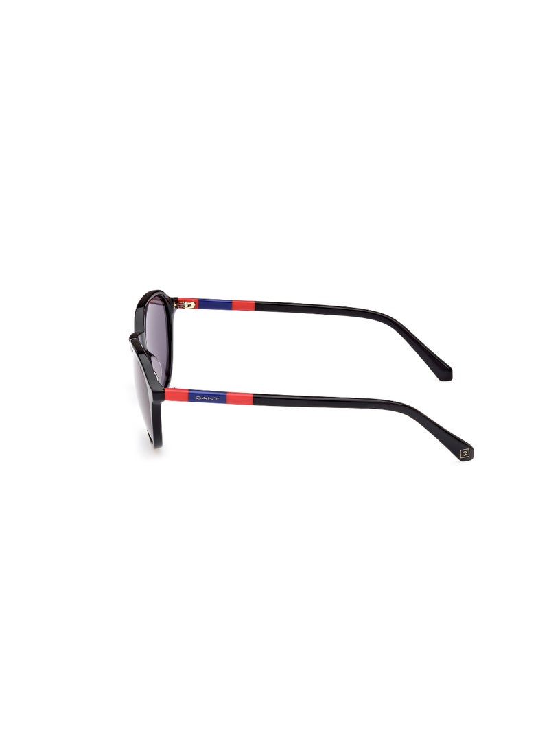 GANT Men's UV Protection Round Shape Acetate Sunglasses GA722401A53 - Lens Size: 53 Mm - Shiny Black - Image 4